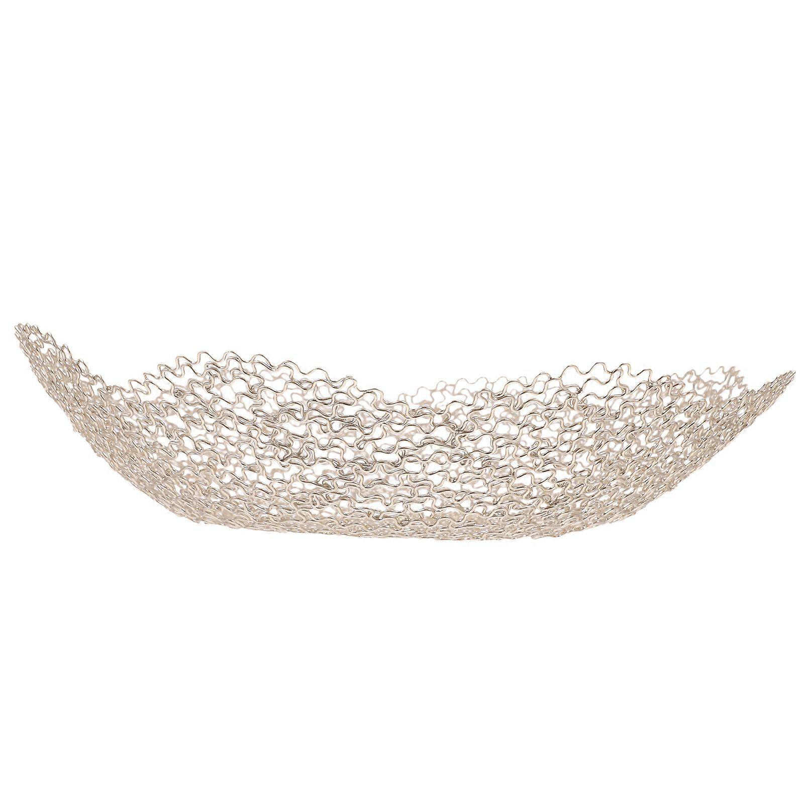 Iron Craft Fruit Holder Golden Octagonal Leaf Shape Simple Design Home Table Use 1Set