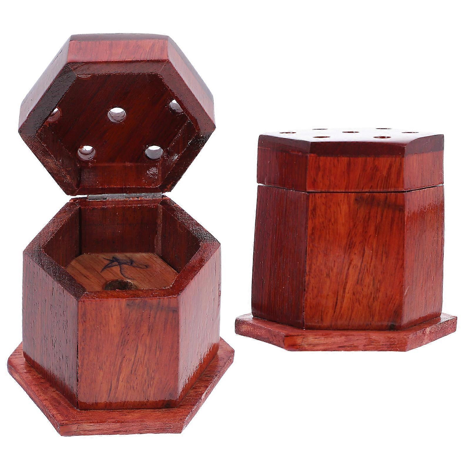 16Pcs Wood Incense Holder Hexagonal Burner for Aromatherapy Use