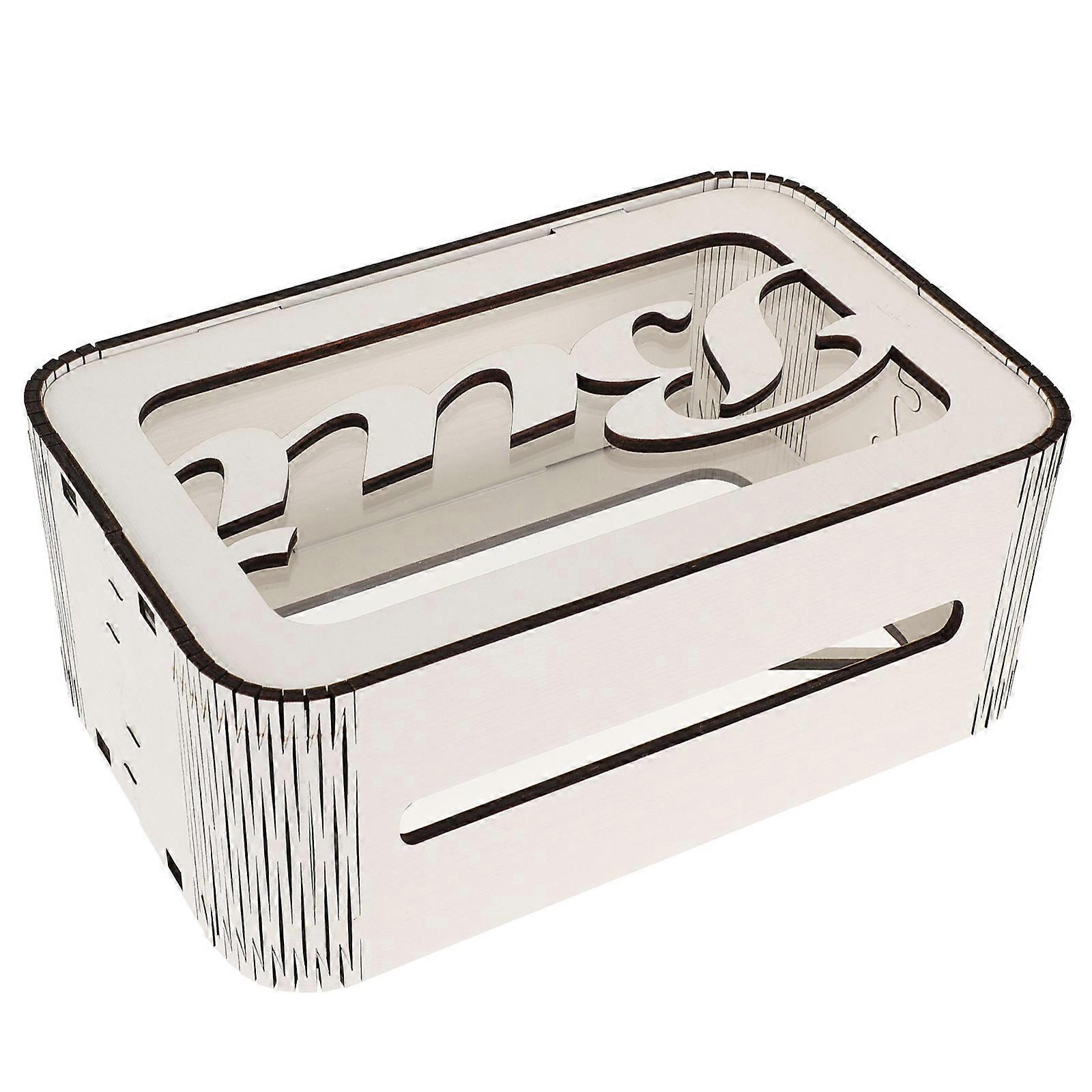 Wooden Coin Bank Box for Savings 3Pcs with Clear Window and Home Decoration