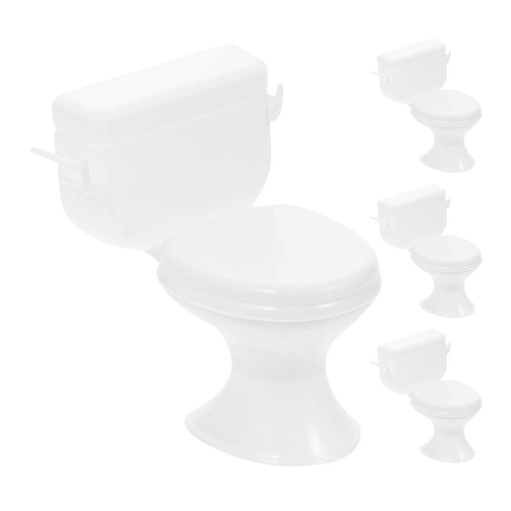 Mini Bathroom Accessory Toilet Cake Topper for Decor 16Pcs Set