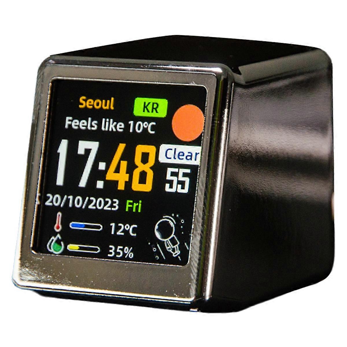 Super Cool Mini WiFi Desktop Weather Digital Clock Station