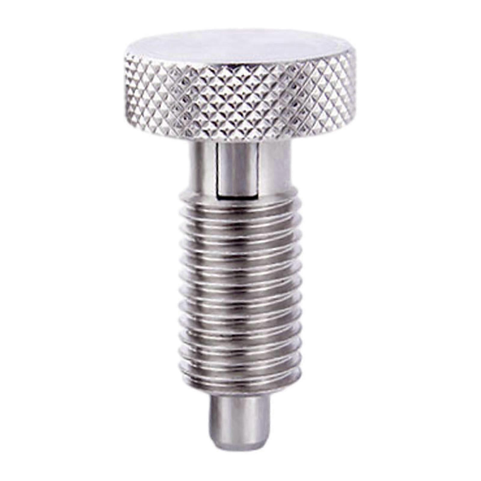 Hand Retractable Spring Plunger with Knurled Handle Manual Extension Threaded Pin Sturdy Knurled Head Knob Plunger-size:M12