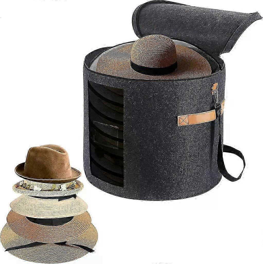 Large Hat Box Round With Lid 19'' Hat Storage Boxes For Women Men Large Round