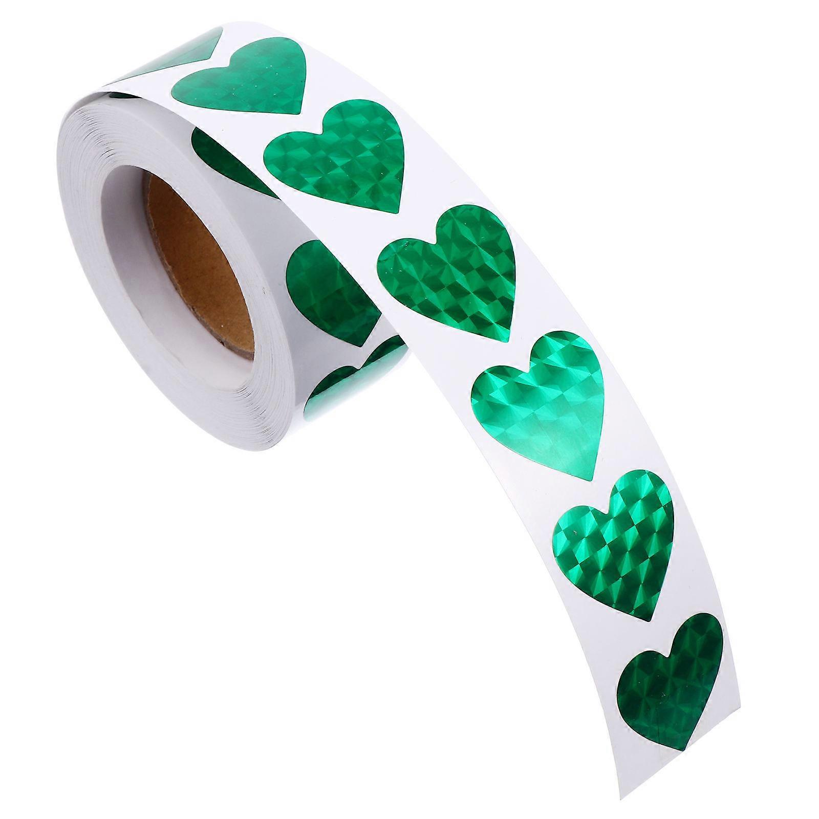 Decorative Sealing Label Heart Stickers for Gift Use 1 Roll