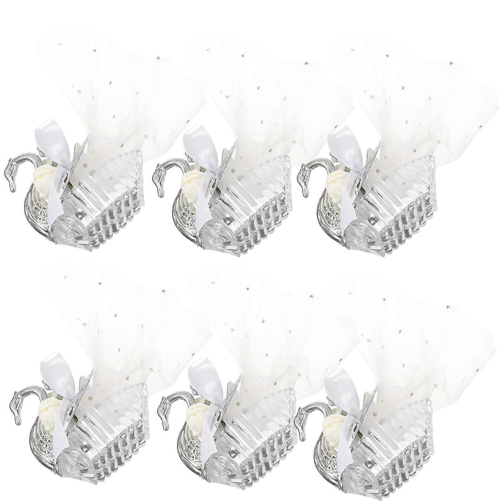 Swan Shape Candy Boxes Wedding Favor Boxes for Home 24Pcs Set