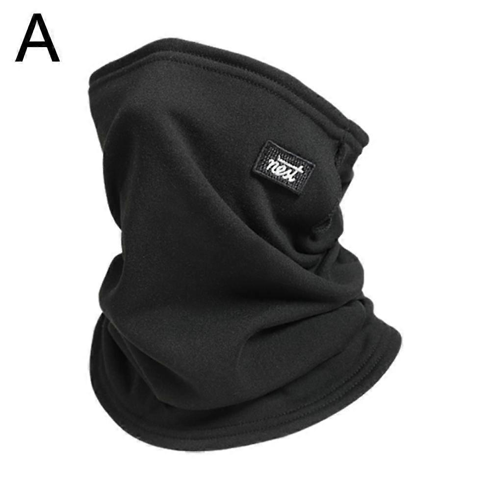 Black Olly绒面罩 One Size$Windproof and Warm Cycling Scarf Men's Winter Multifunctional Face Guard Men's Neck Gaiter Skiing Mask Lady潮