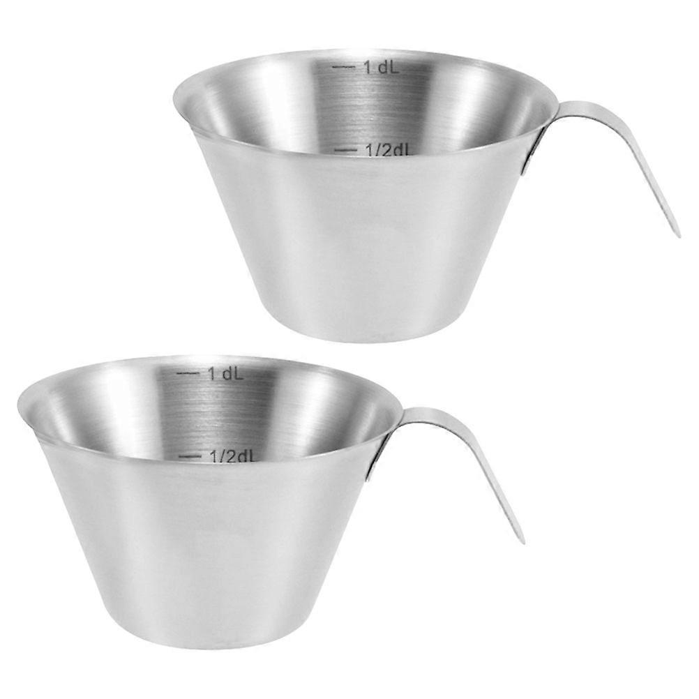 Silver Espresso Measuring Cup Multi-Function Coffee Cups 8Pcs Set