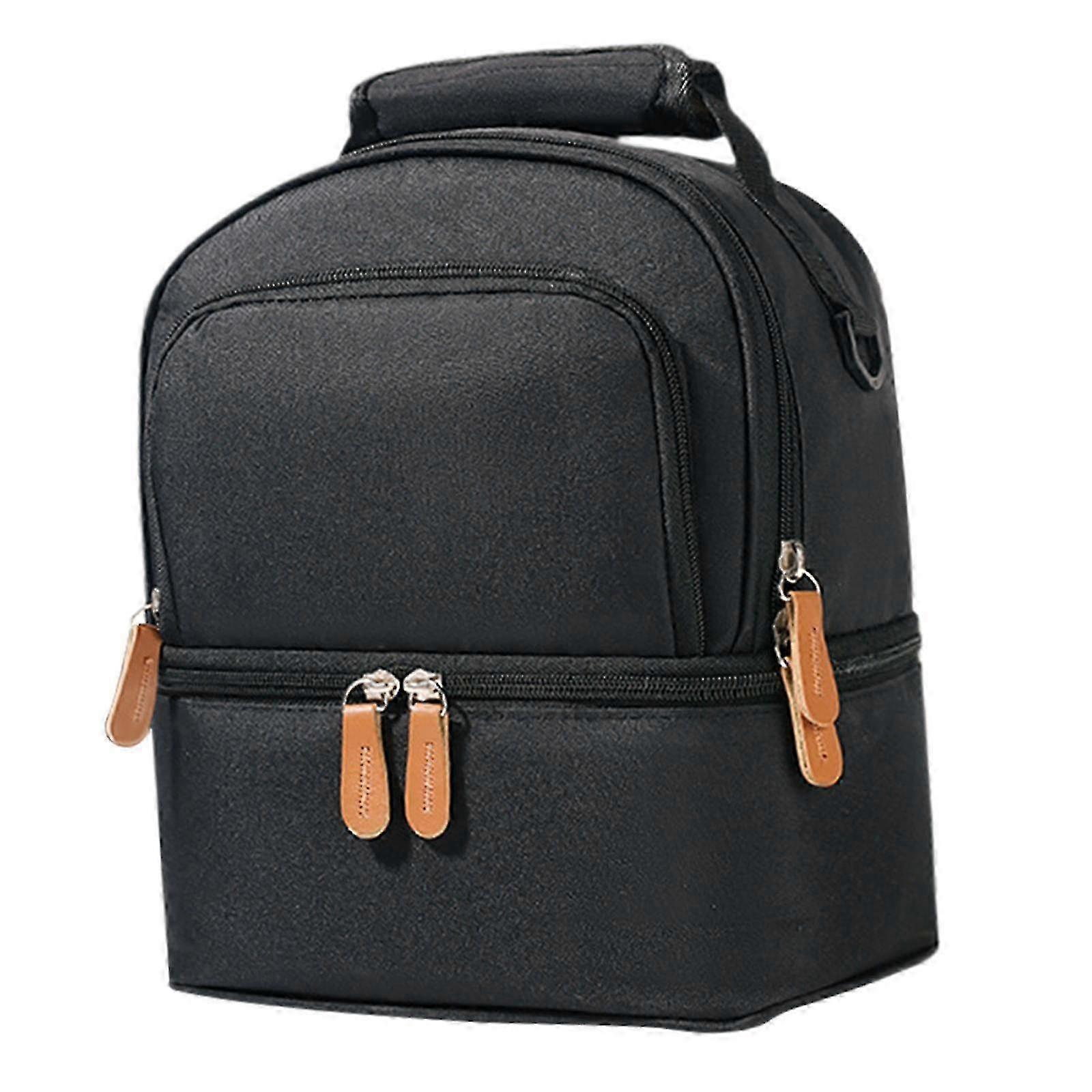 Insulated Organizer Tote Bag with Adjustable Strap, Large Cooler Lunch Box for Work Office 25-26