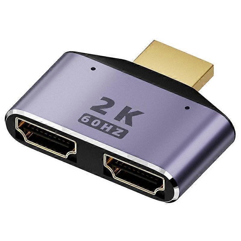 2 in 1 2K 60Hz HDMI Adapter with Indicator Lights