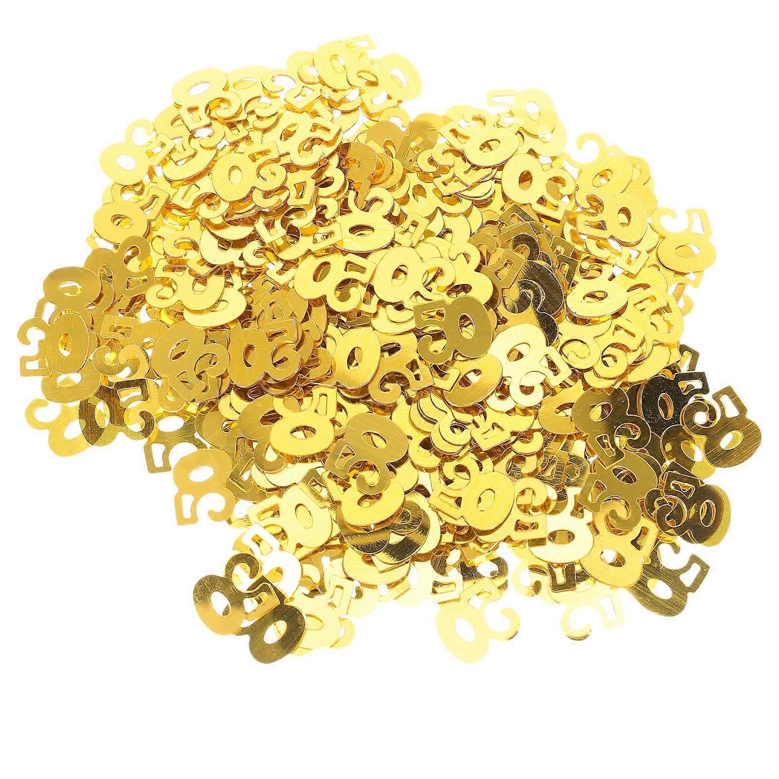 1200pcs番号50スパンコール紙吹雪パーティー用品テーブル紙吹雪の装飾誕生日記念日(ゴールデン)