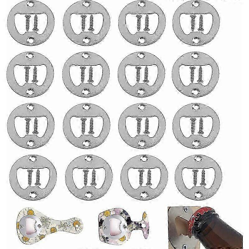 16 Pieces Bottle Opener DIY Crafts Small Beer Bottle Opener with Screws Bottle Opener with 32 Screws to Open Beer Bottles Juice Bottles