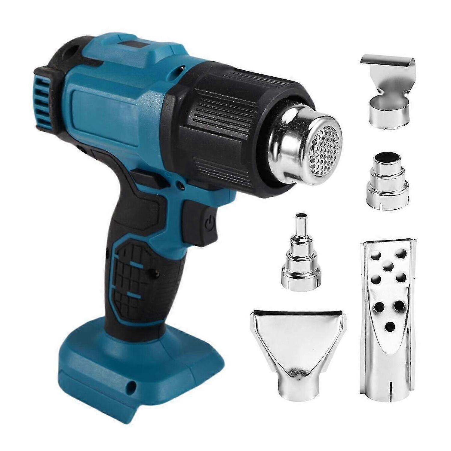 Cordless Heat Gun 540℃ Temperature Adjustment LED Display 4 Gear Wind Speed Electric Hot Air Gun for