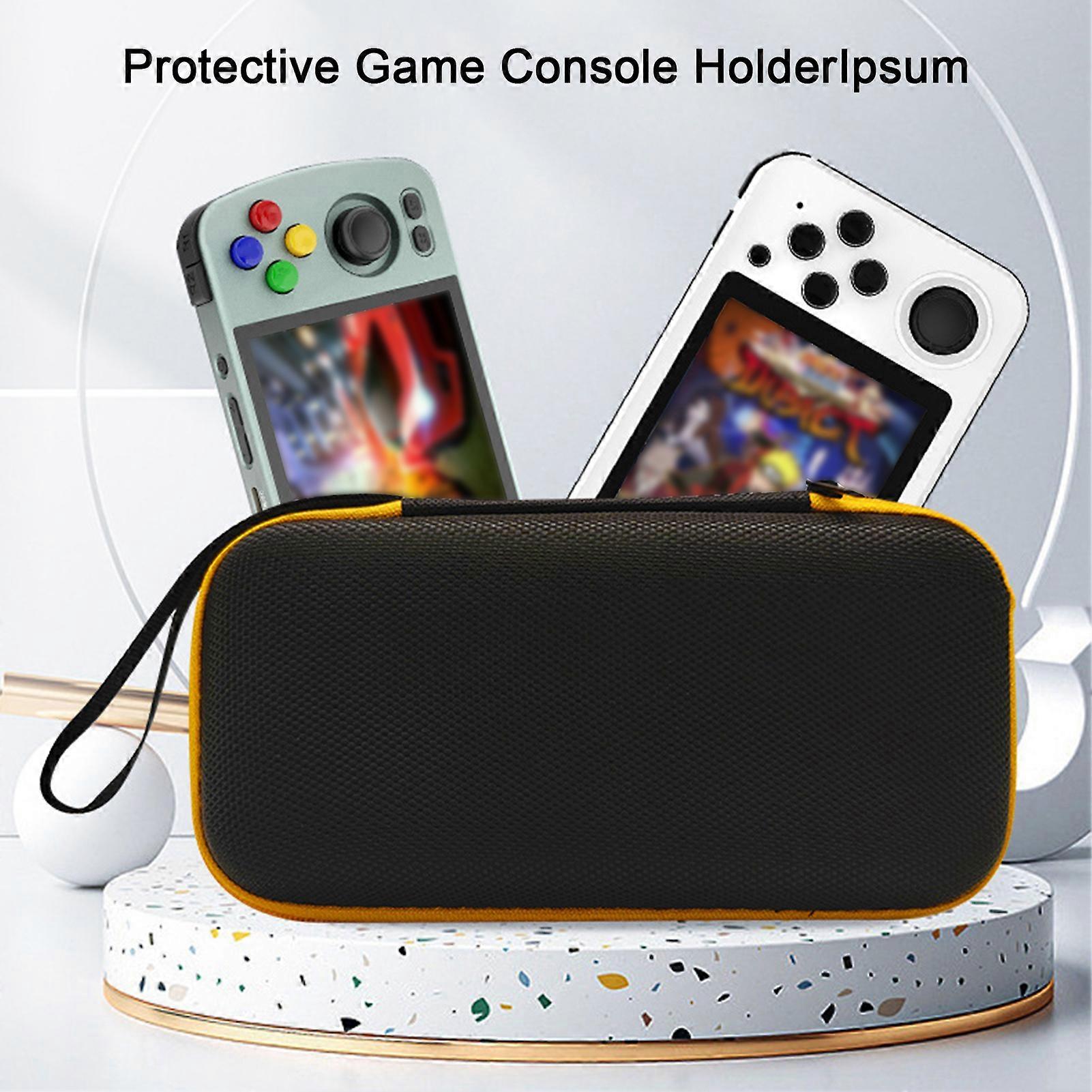 SUSUchens Game Console Storage Bag Multi-Functional Mesh Pocket with Handle Shock Absorption Portable Carrying Case Black