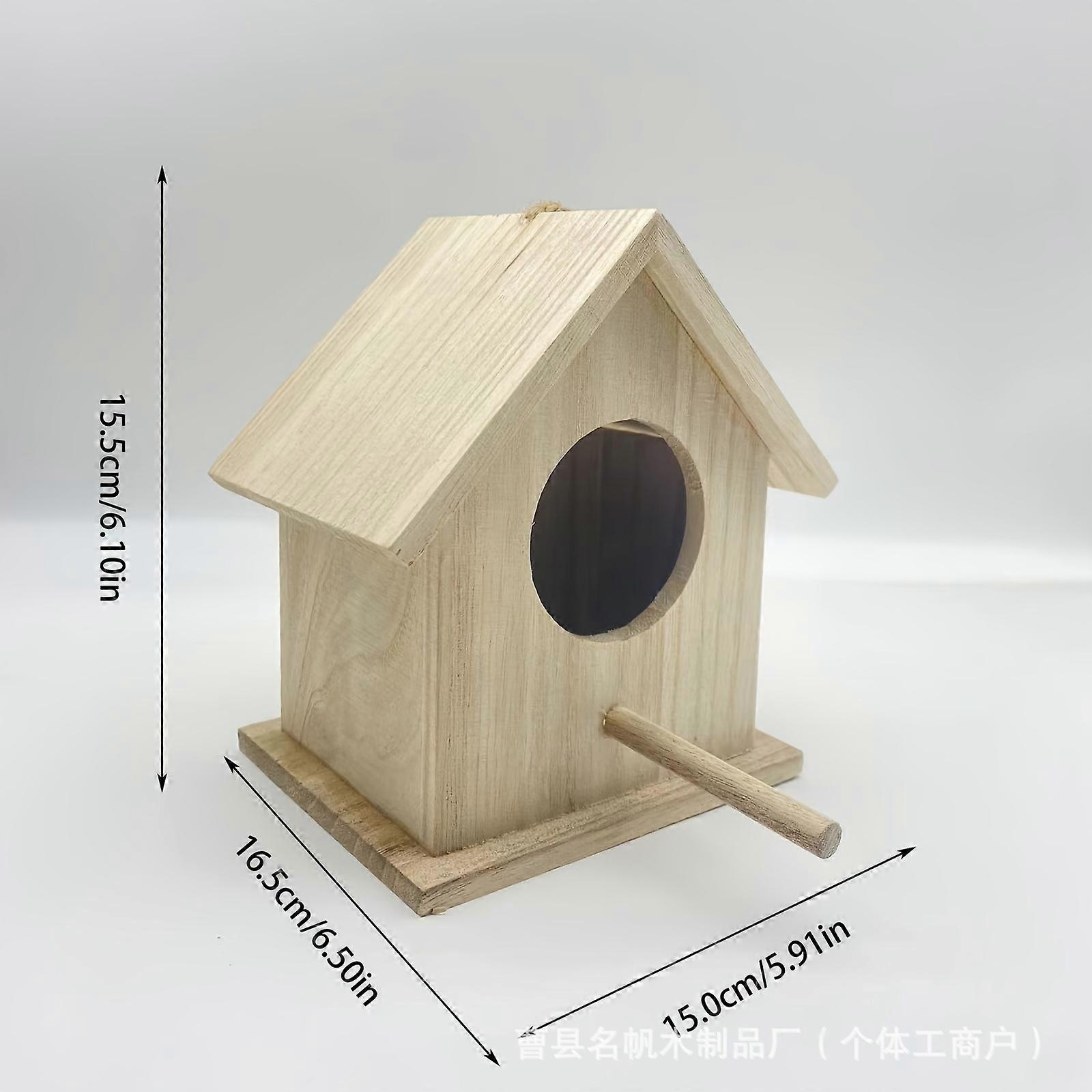 High-end Wooden Bird House For Outside To Paint Bird Nesting Box Handmade Birdhouse With Diy Types Wall-mounted Nest