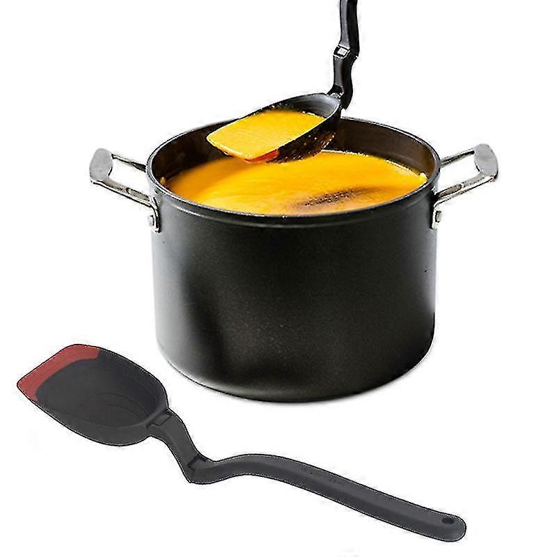 Supoon | Non-stick Silicone Sit Up Scraping & Cooking Spoon With Measuring Lines | Red