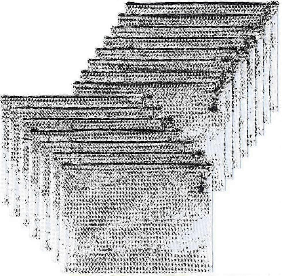 15 Pcs Document Bag A5 Zipper File Wallets Plastic Zippered Folder Bags Small Zip Storage Hr