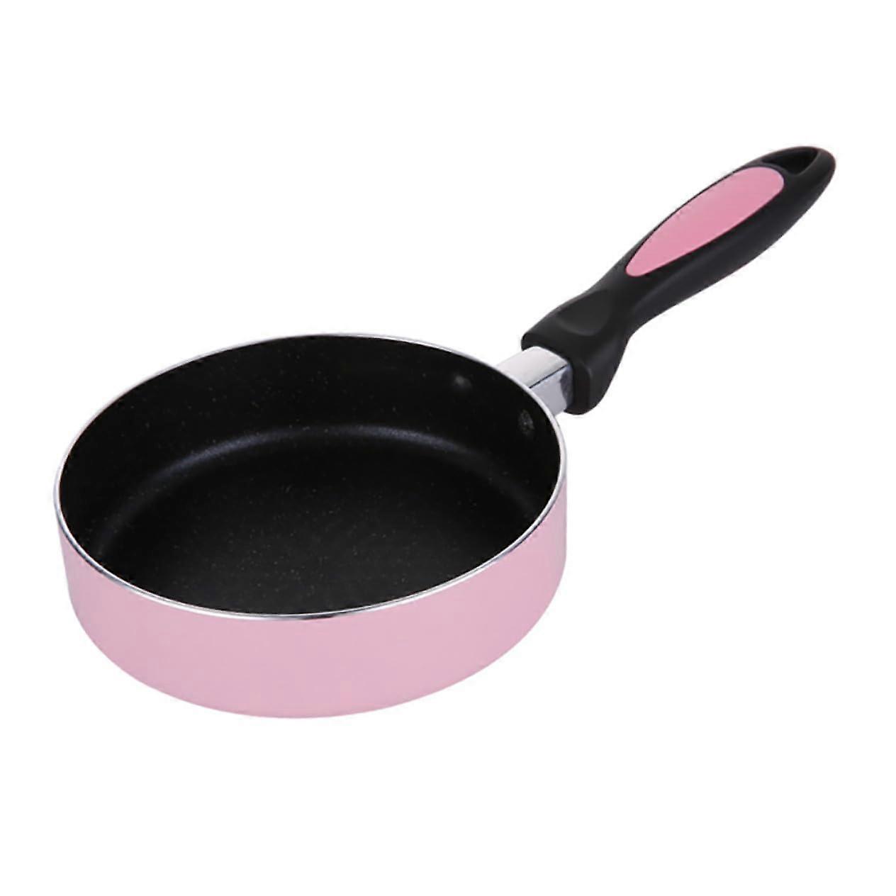 Pink NonStick Mini Frying Pan Bakelite Handle Smooth Surface Induction Cooker Compatible Easy Cleaning