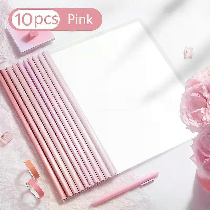10pcs Transparent File Document Thicken Draw Rod A4 Folder Test Paper Storage Bag Clip Office Folder Organizer Office Supplies