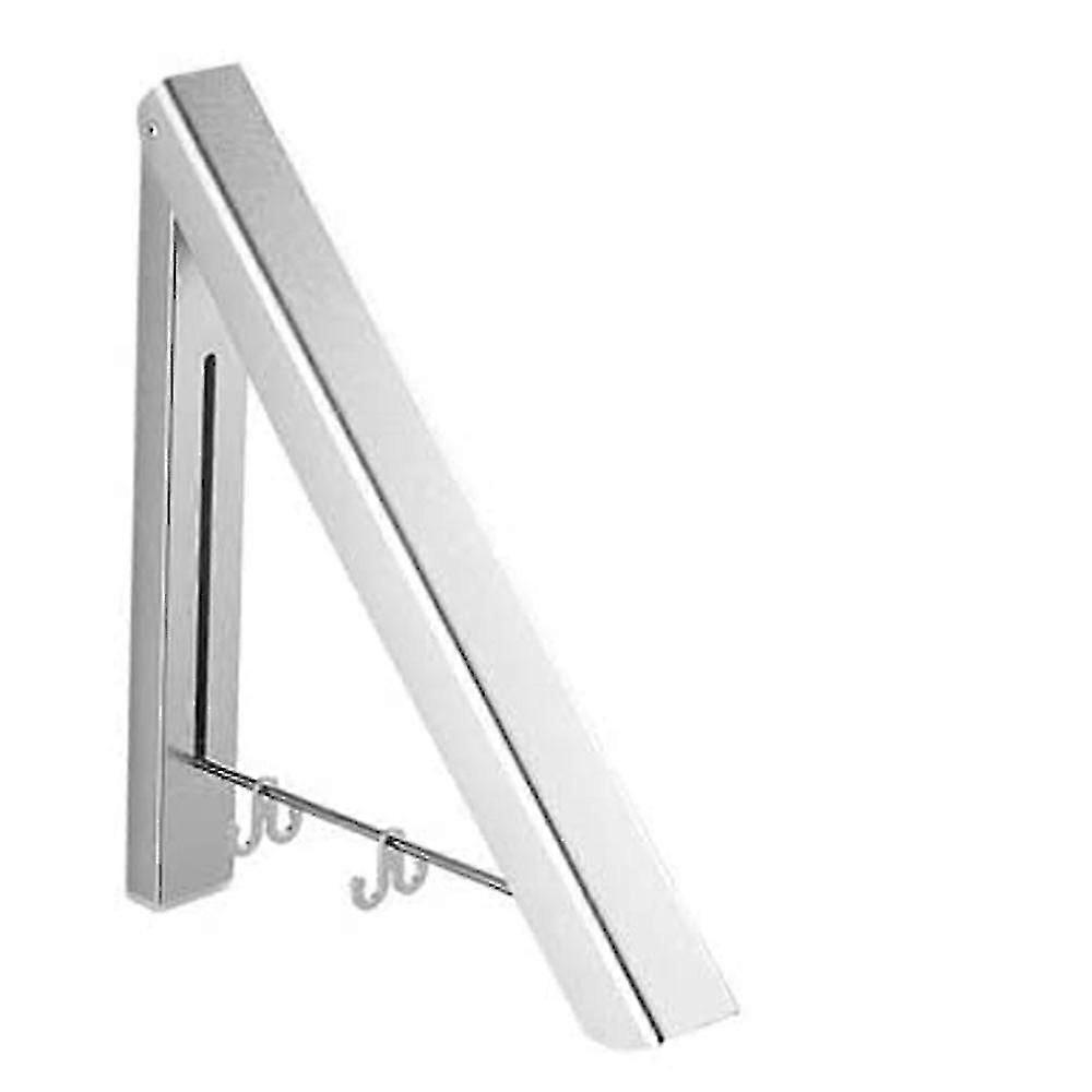 (WHITE)Home Retractable Clothes Rack - Wall Mounted Folding Clothes Hanger