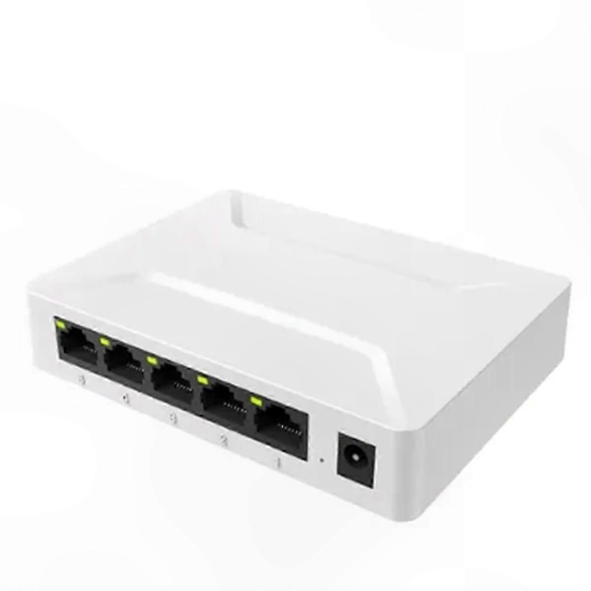 5-Port Gigabit Ethernet Switch Adapter, 100/1000Mbps Fast RJ45 Network Hub for Wired Connections