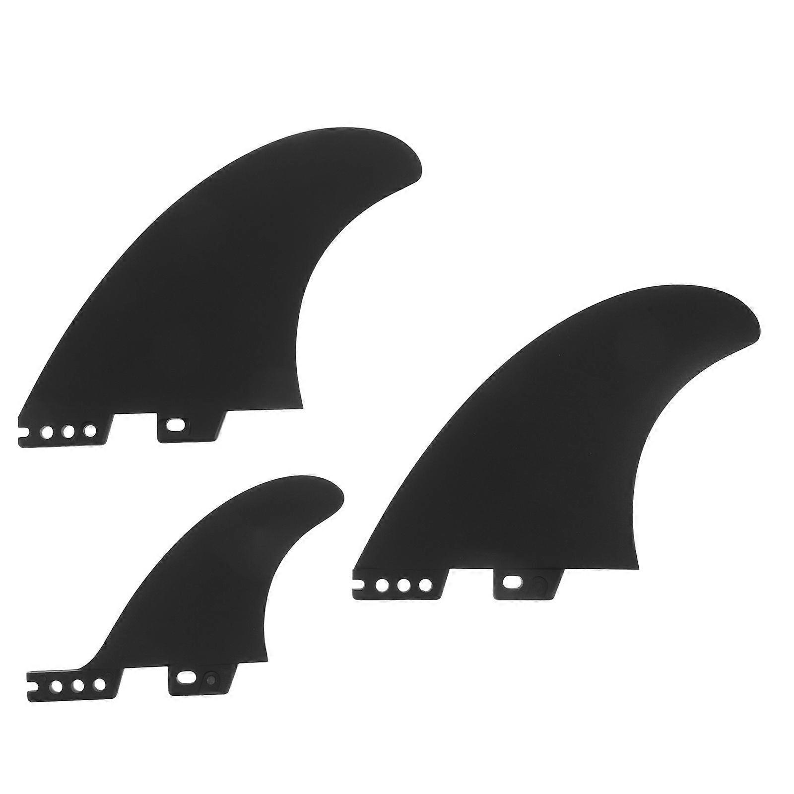 1 Set Sup Fin Set: Universal Surfboard Replacement - Kayak Tracking Fin - Paddleboard Accessories For Water Sports Black