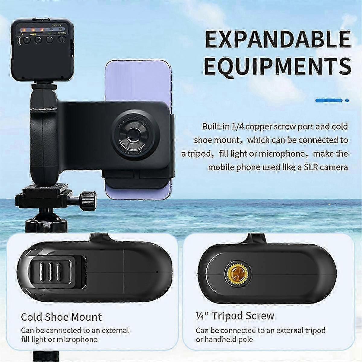 Bluetooth Selfie Stick with Remote Shutter Anti-Shake Phone Holder, Stabilizer for Video , for Smar