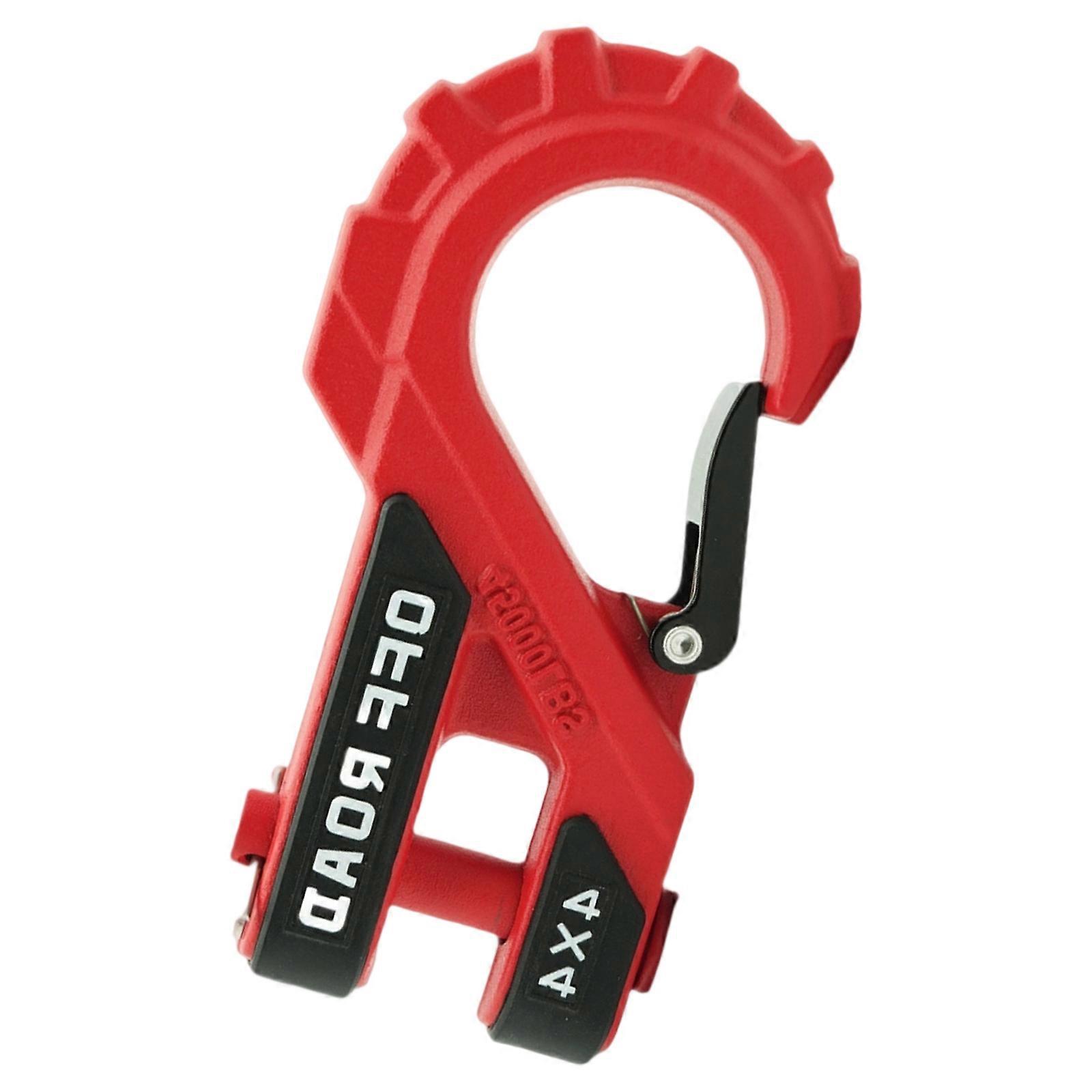 Professional Towing Shackle with Detachable Safety Pin & High 20T Load Rating Corrosion Resistant Hook for Trailers  Red