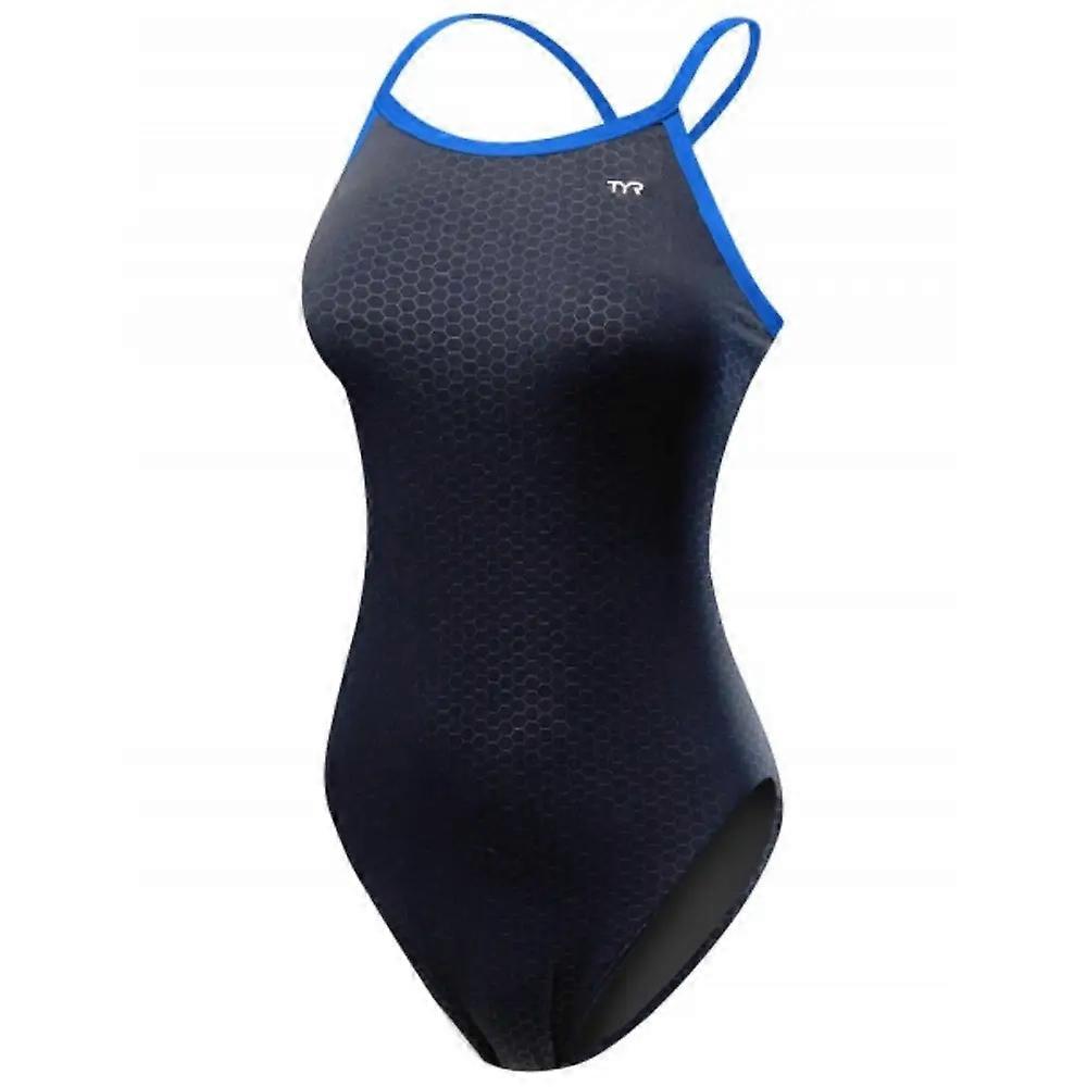 Maillot de bain TYR HEXA Durafast Elite Diamondfit - Noir/Bleu
