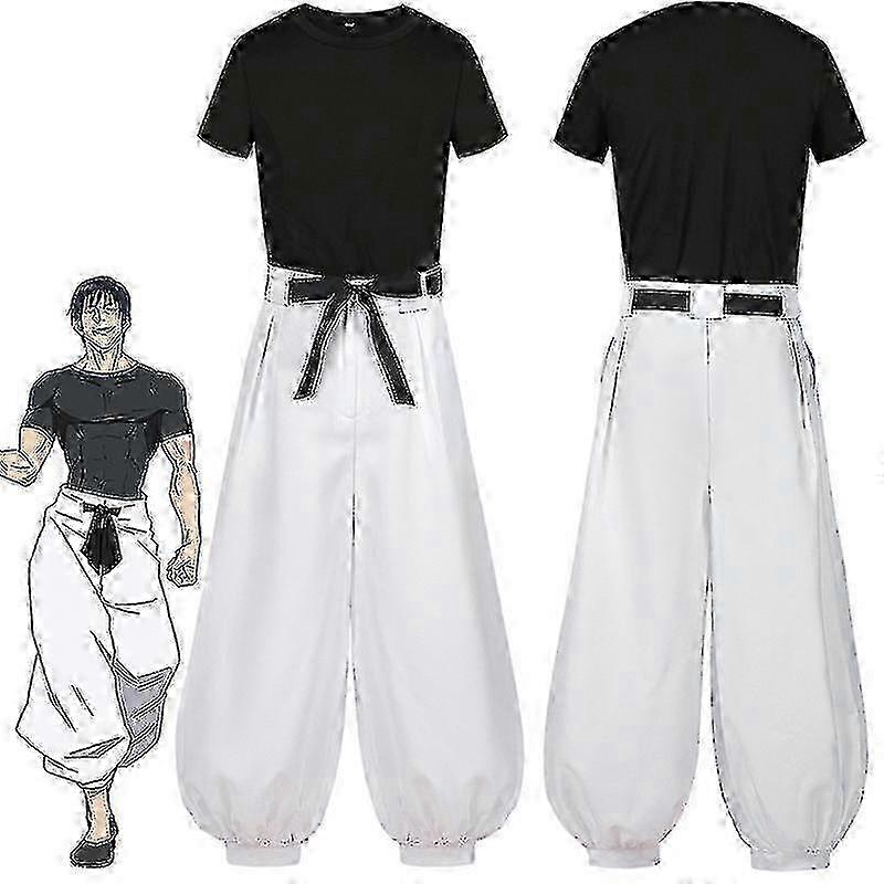Anime Jujutsu Kaisen Fushiguro Toji Cosplay Κοστούμι Ενηλίκων Unisex Κοντομάνικο Παντελόνι Κοστούμι Απόκριες Στολή Πάρτι Ε