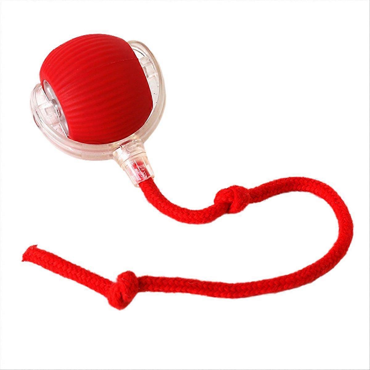Automatic Rolling Ball Fake Tail Electric Pet Interactive Toy Red