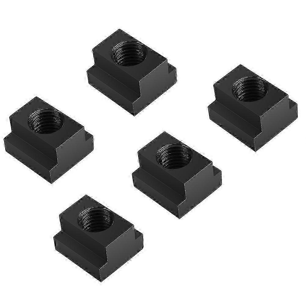 Black Oxide Finish T Slot Nuts, M16 Threads for Machine Tool Tables - 5 Pcs Pack