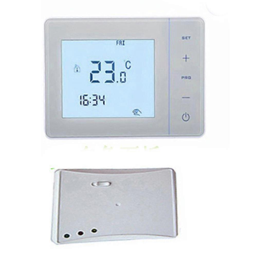 Gas Boiler Heating Remote Controller with Wireless HY01RF RF Room Thermostat White