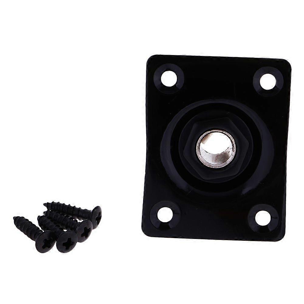 Rectangular Output Socket Jack Plug Socket For Electric Guitar Bass Black