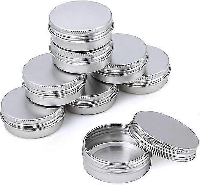 30ml Aluminium Tins Jars, Empty Cosmetics Container Pots Travel Sample Pots Round Cans with Screw Li