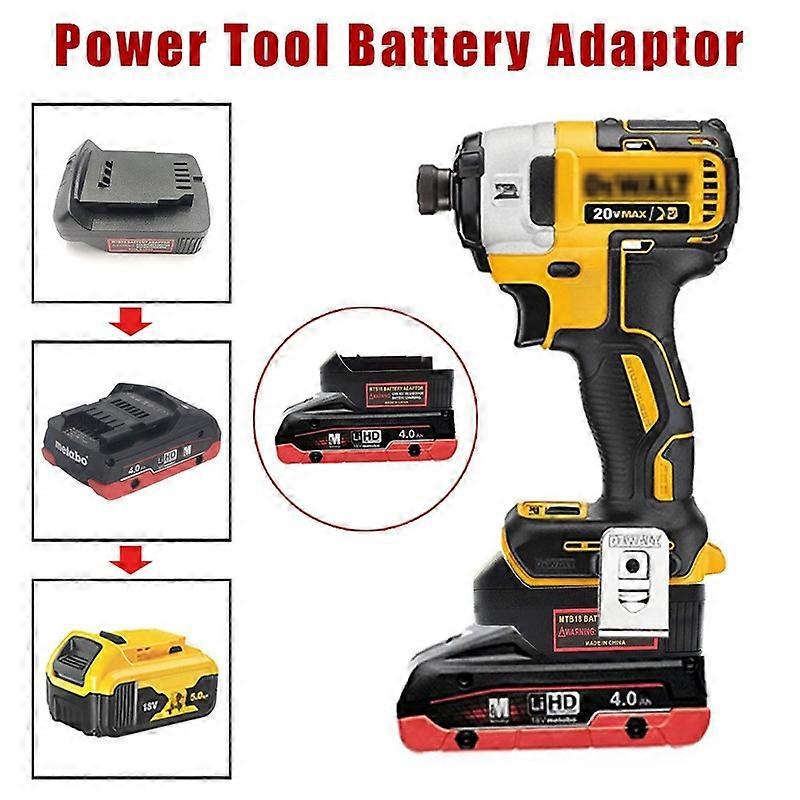 Battery Adapter for Metabo 18V Li-ion Convert To for Dewalt 18V 20V Power Tools