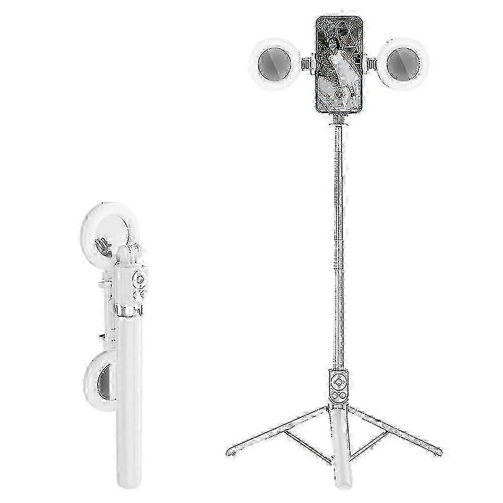 R17ds 1.75m Portable Bluetooth Selfie Stick Trépied Rétractable Support de téléphone avec deux lumières de remplissage 360 degrés Rotatif Photog