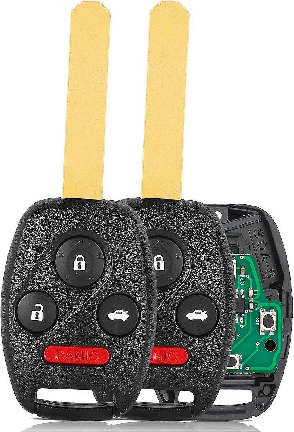 Yewong 2pcs Keyless Entry Remote Head Key Fob Replacement for Honda Accord 2003 2004 2005 2006 2007 OUCG8D380HA 35118SDAA1