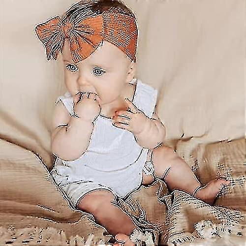 Bow Baby Headband Hair Accessories (pink, Brown) 2 Pieces