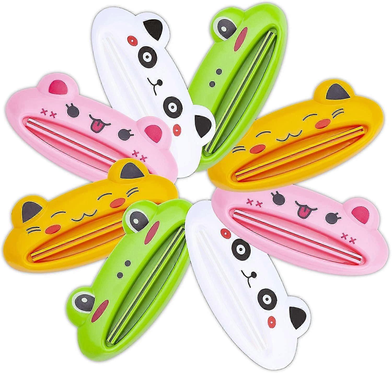 Toothpaste Tube Squeezer - 8 Pack Colors Animal Toothpaste Clip, Toothpaste Squeeze Roll, Tube Squeezer Tool Dispenser8pcs-random