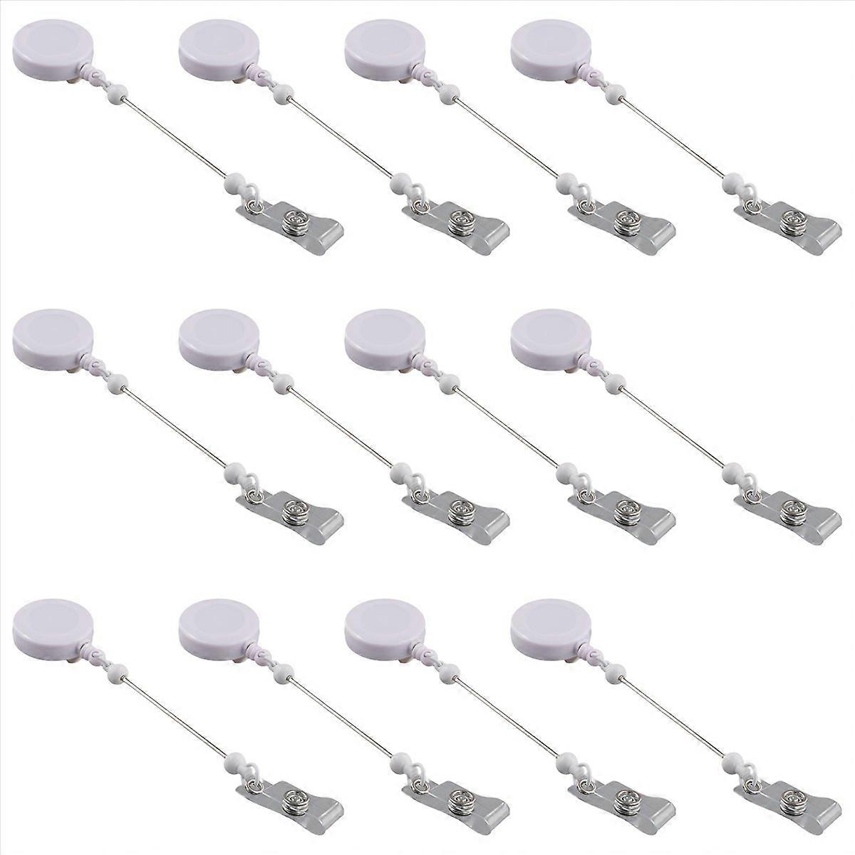 12-teiliges Set mit Perlen zum Selbermachen, Ausweishalter für Perlen, blanke Leiste, weiß