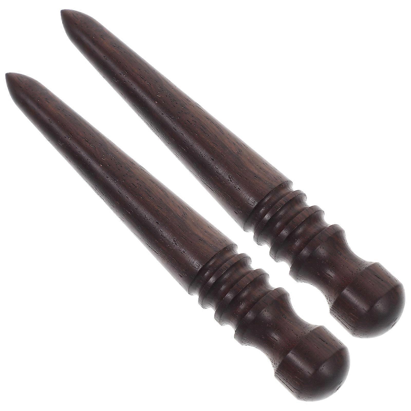 Burnishing Tool 2Pcs Tool Dark Brown Polishing Perfect For Hobbyists In Crafting Activities