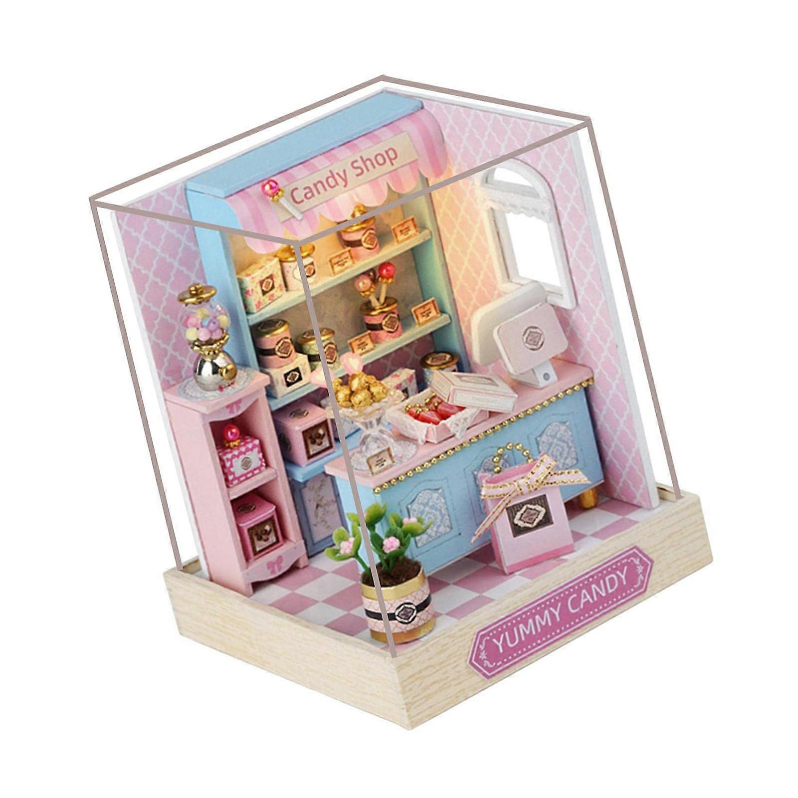 Intricate Wooden DIY Shop Series Construction Set Therapeutic Craft Activity Unique Home Office Display Multicolor