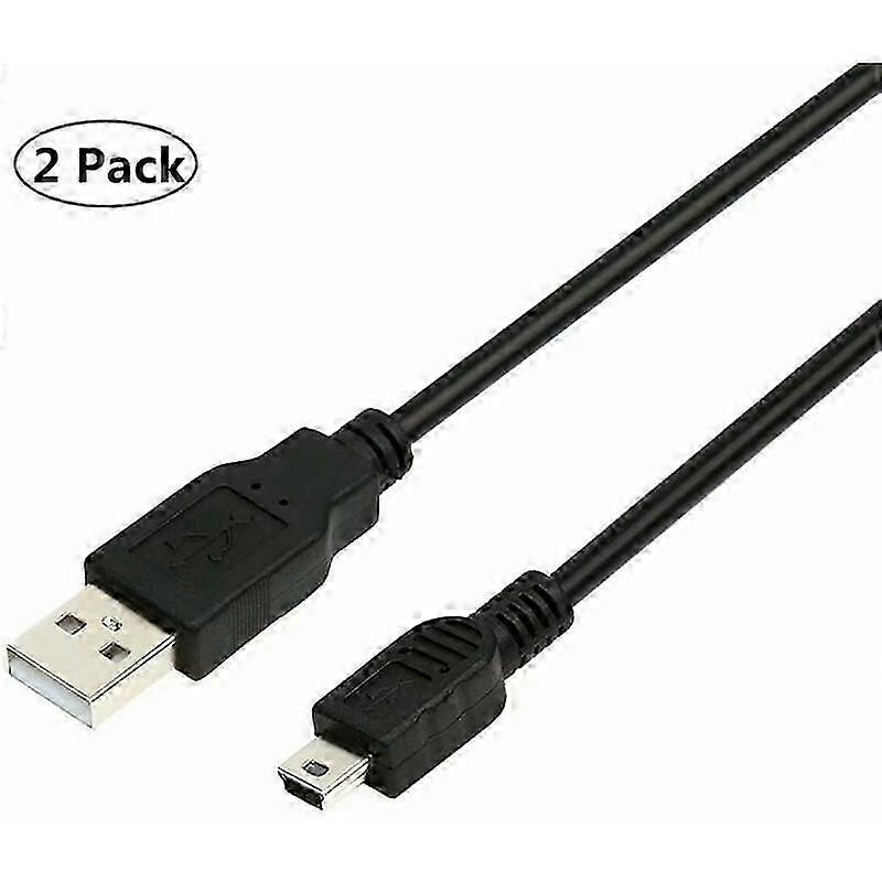 2 stk. USB PC-laderkabel strømledning for Texas Instruments TI-84 Plus CE, TI-84 Plus C Silver, TI 89 Titanium, TI Nspire CX/TI Ns