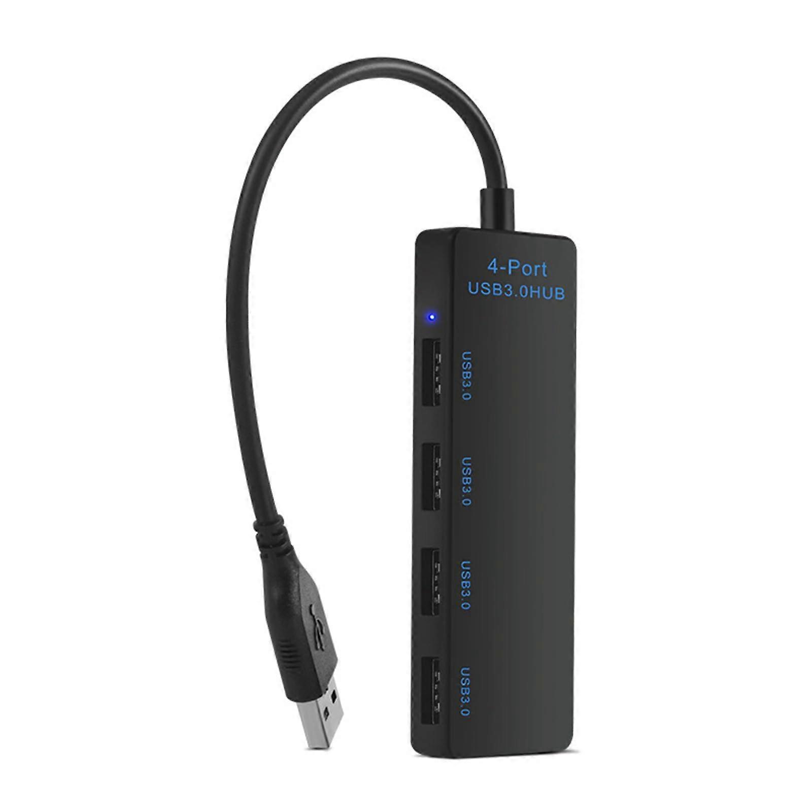 USB 3.0 Hub 4 Port Splitter with 20cm Cable for Laptop and Desktop Multiple Device Connection