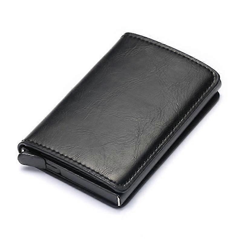 Rfid حجب حماية الرجال معرف حامل بطاقة الائتمان محفظة الجلود معدن الألومنيوم الأعمال حالة بطاقة البنك حامل بطاقة الائتمان