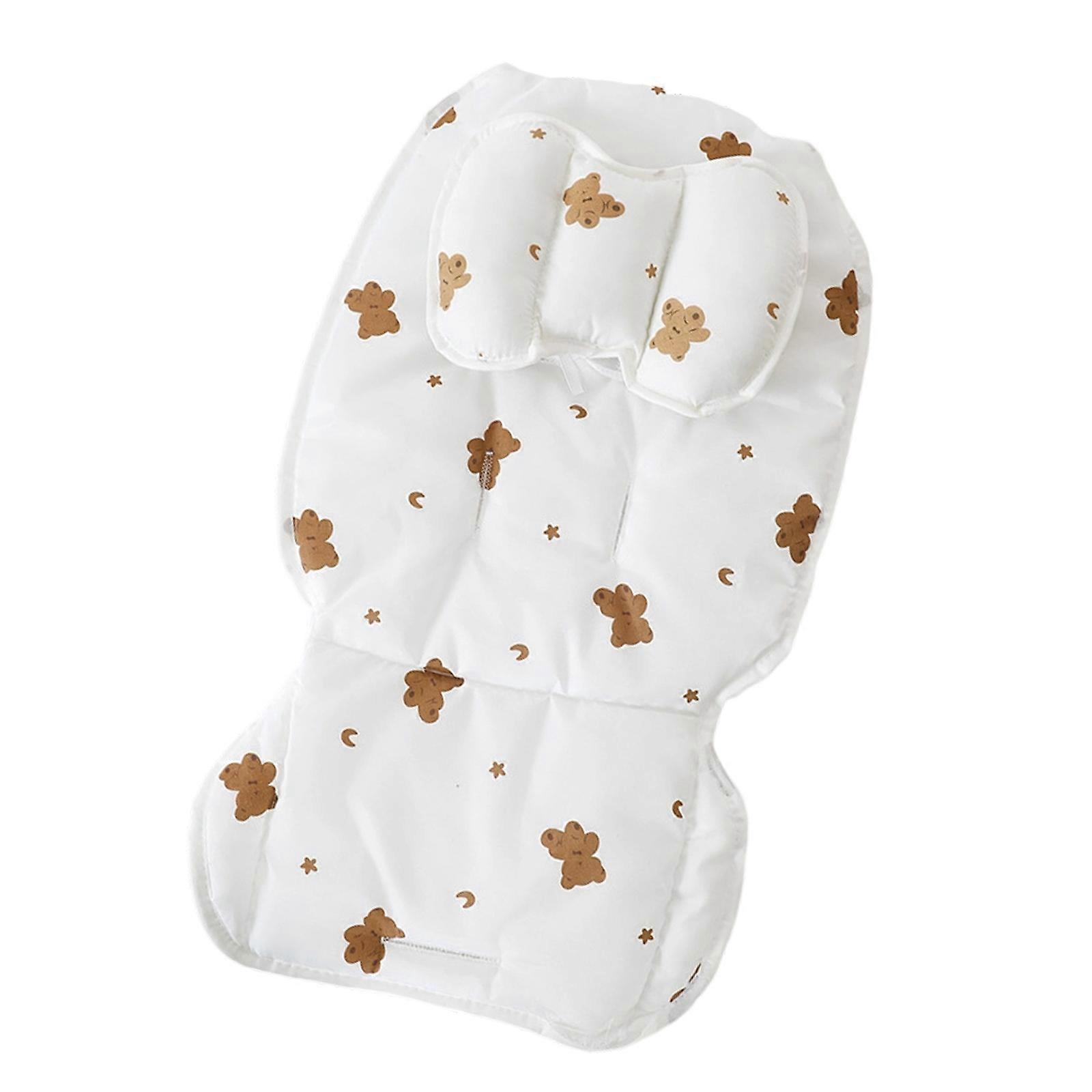 Multipurpose Infant Strollers Insert Soft Fabric Nonslip Seat Cushion Machine Washable for Travel Support Multicolor