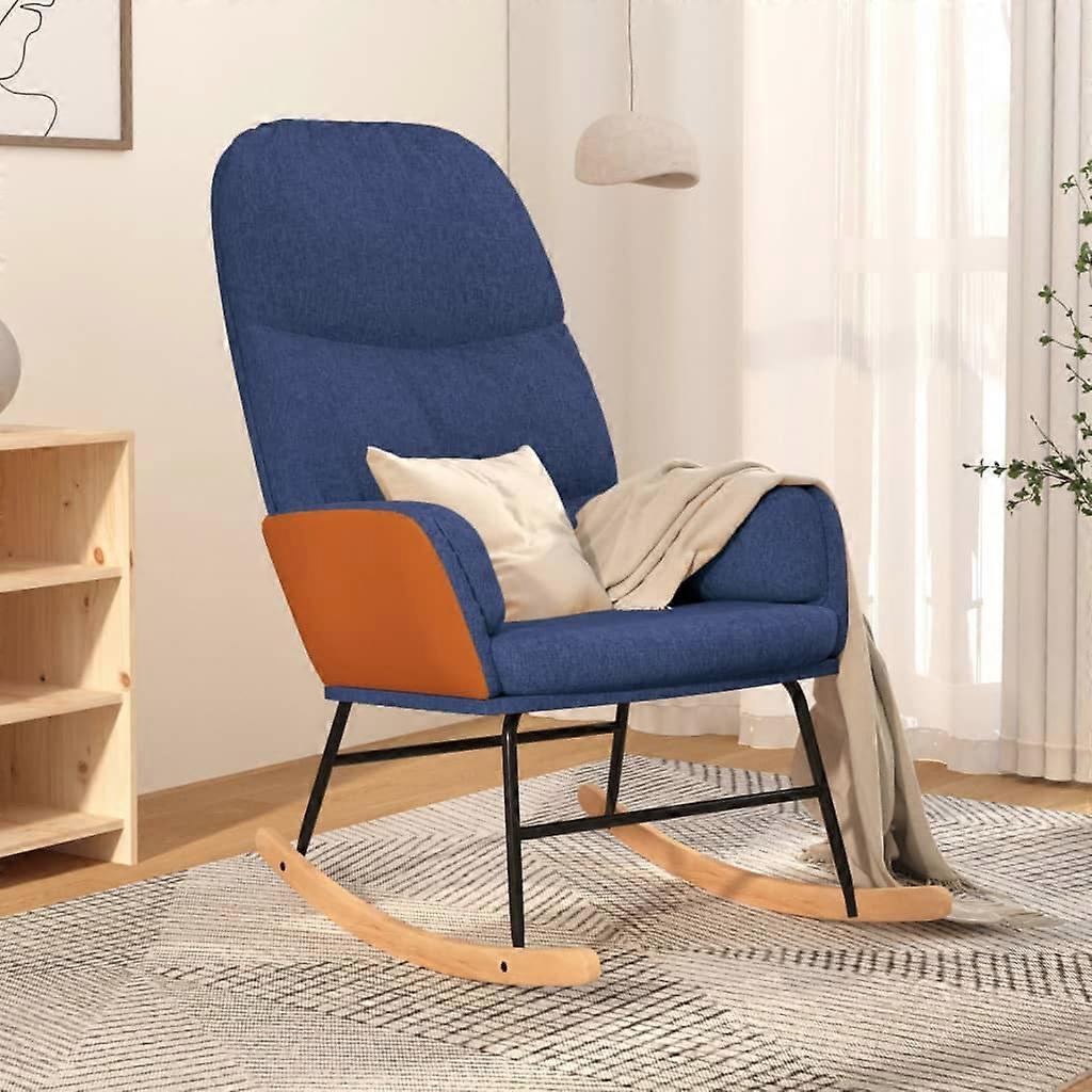 Rocking Chair Blue Fabric