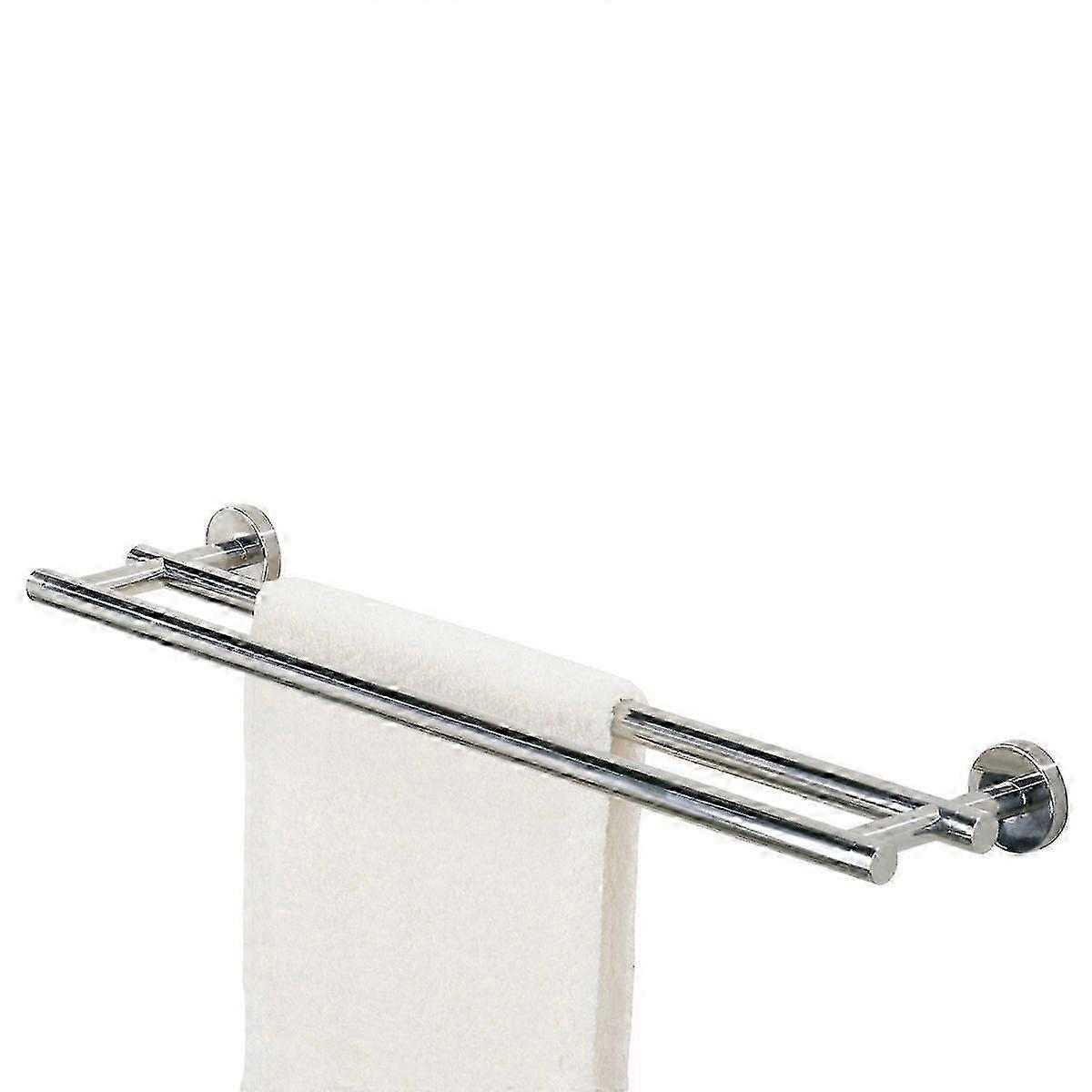 Stainless steel polished chrome towel rack 58.1 x 5 x 13 cm