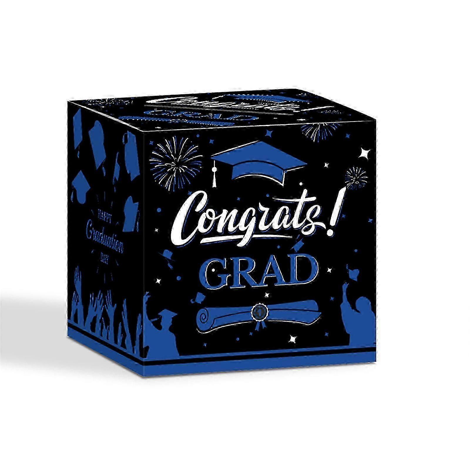 Graduation Party Ballot Box Practical and Friendly Storage Voting Box for Schools Families and Event Coordinators Blue