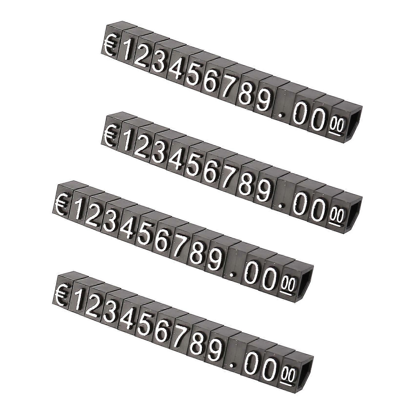 30sets plastkuber Pris Display Tags Justerbart nummer Stand Frame Label Shop-haoyi